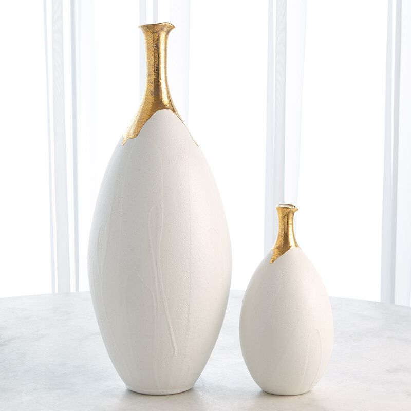 Large Dipped Golden Crackle Vase