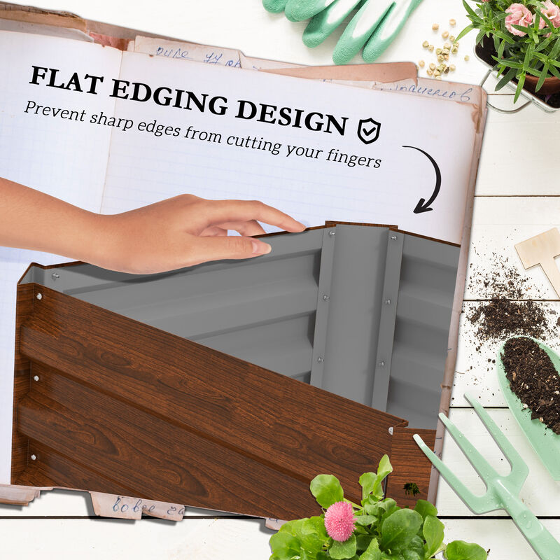 Hivvago Elevated Garden Bed with Integrated Vine Support. image number 5