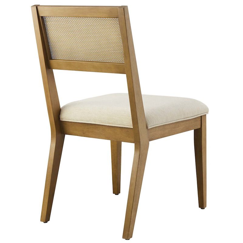 Nimba Faux Rattan Fabric Dining Chairs Set of 2 image number 5