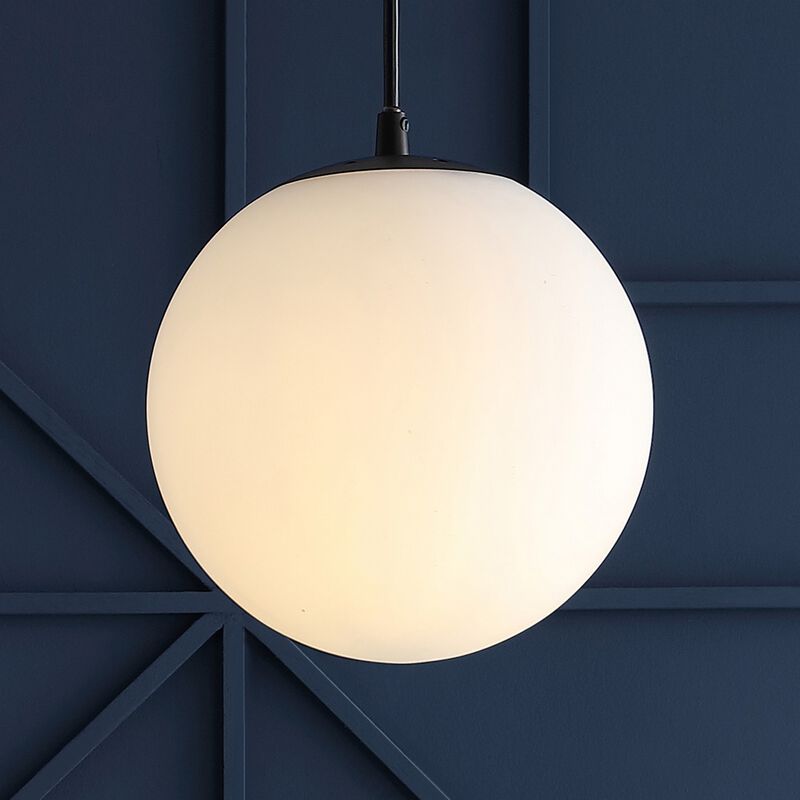 Bleecker 7.75" Metal/Glass Globe LED Pendant
