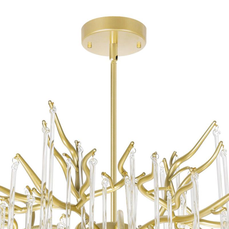 CWI Lighting Anita 6 Light Chandelier With Gold Leaf Finish