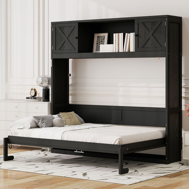 Merax  Bed with Storage Cabinets