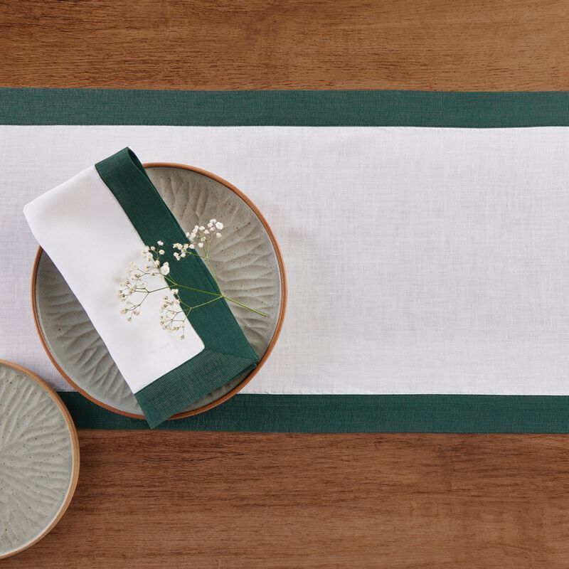Christmas Linen Table Runner - Festive Edge, Solino Home