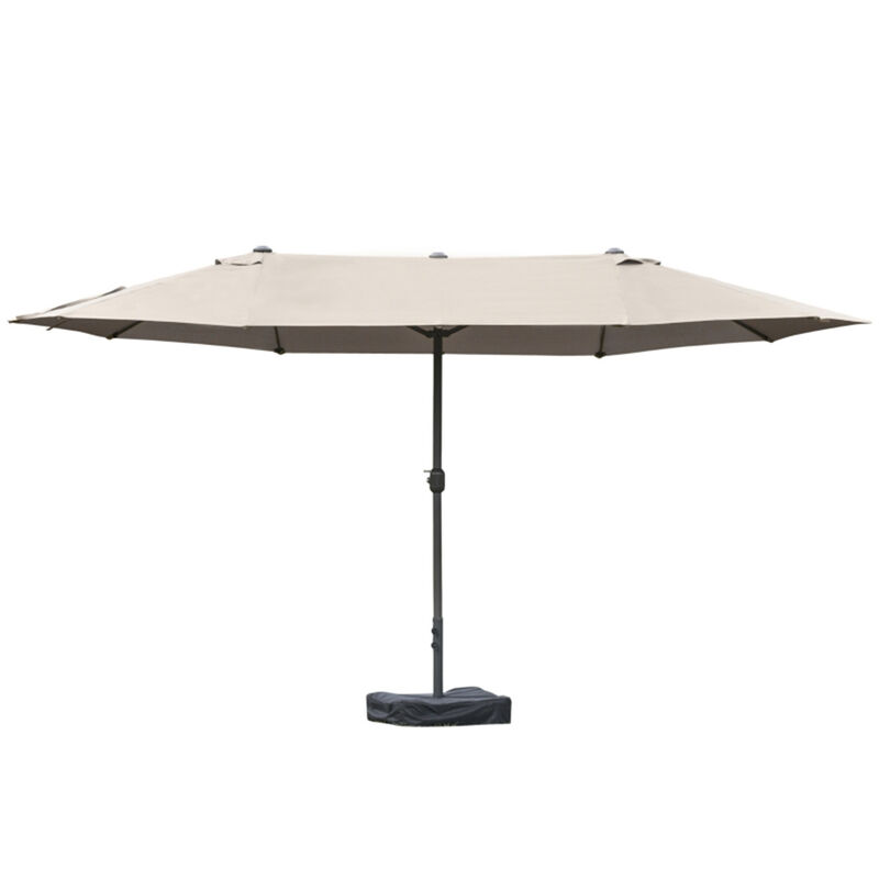 Double-Sided Outdoor Market Umbrella for Beach, Patio, or Garden Shade image number 0