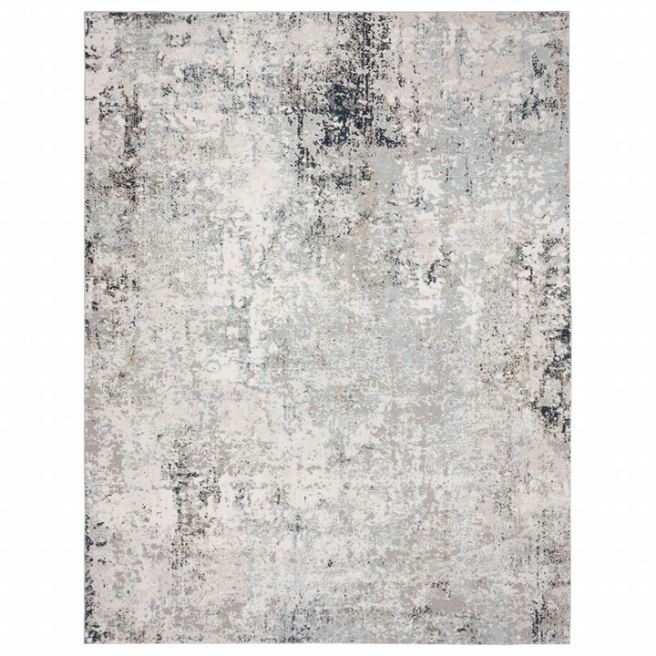 HomeRoots Abstract Distressed Stain Resistant Area Rug