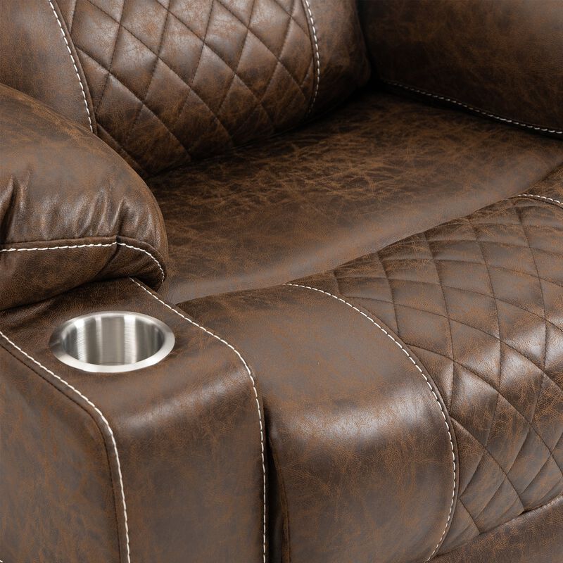 Leather Recliner Chair with 2 Cup Holder, Lounge Chair Power Lift Chair Relax Sofa Chair image number 5
