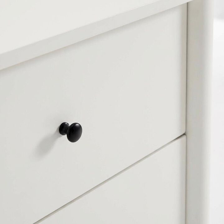 Bedside Nightstand with 2 Drawers in Elegant Finish