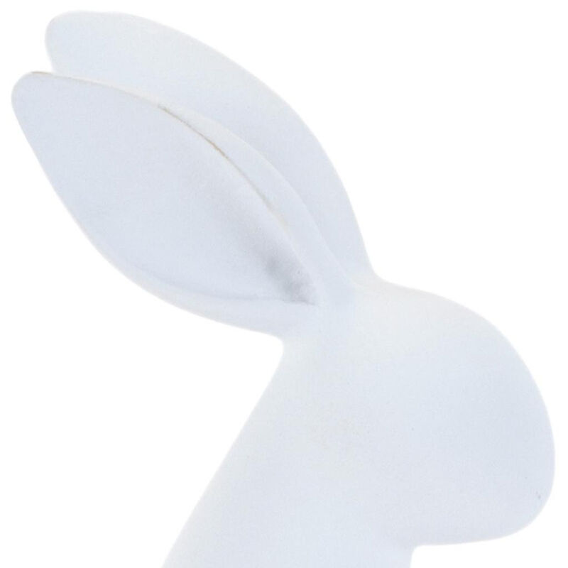 HomeRoots Set of Two White Polyresin Rabbit Figurines image number 3