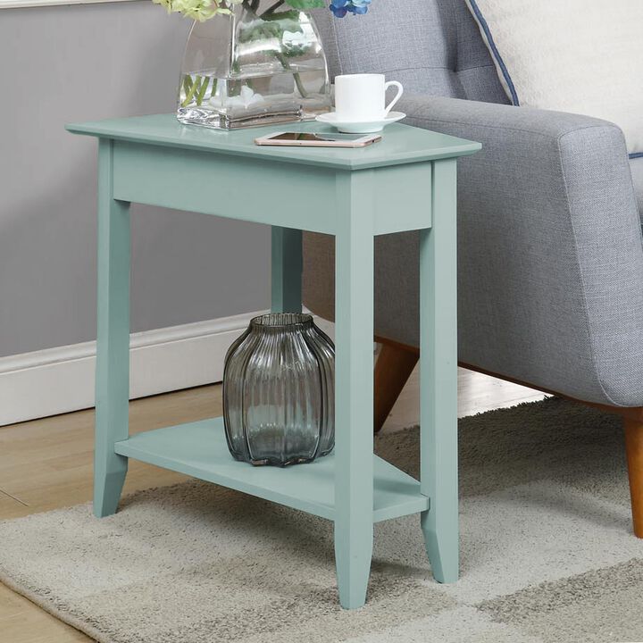 Convenience Concepts American Heritage Wedge End Table, 24" x 16" x 24", Mint Green