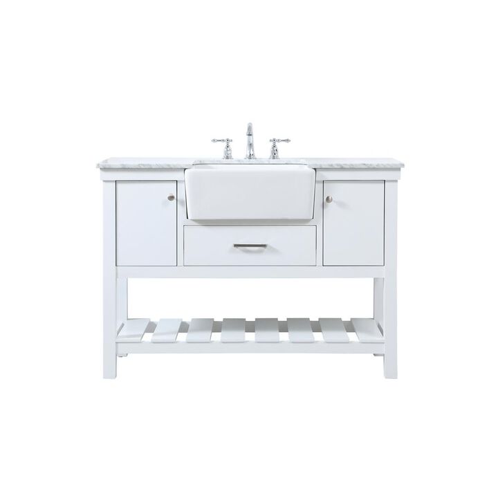 Elegant Kitchen and Bath 48 inch Single bathroom vanity in white