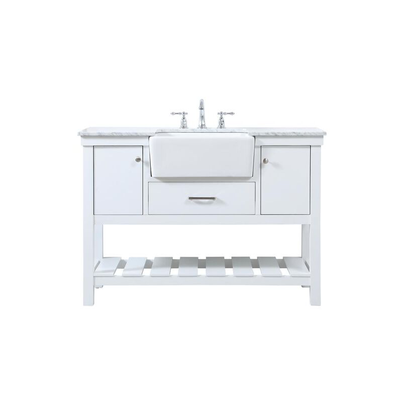Elegant Kitchen and Bath 48 inch Single bathroom vanity in white