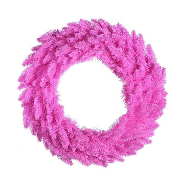 24" Hot Pink Wreath 140Tips
