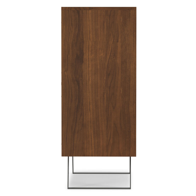 Lowry SOLID WOOD and Metal 39 inch Wide Modern Industrial Medium Storage Cabinet in Walnut Veneer image number 5
