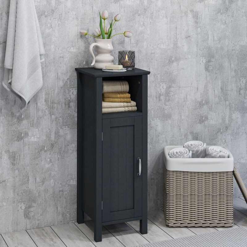1-Door Freestanding Bathroom Cabinet with Open Shelf