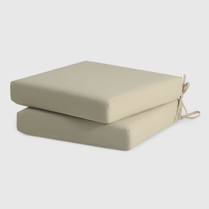 WestinTrends Outdoor Patio Furniture Seat Chair Square Cushions Set of 2, 20" x 19"