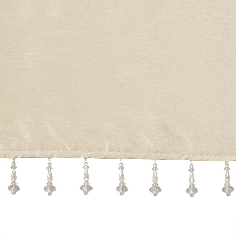 Gracie Mills Elroy Lightweight Beaded Faux Silk Valance