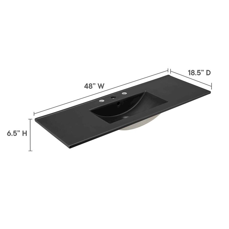 Modway Cayman 48 Single Basin Bathroom Sink