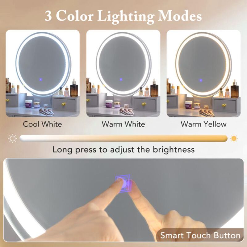 Hivvago Vanity Table Set with Mirror