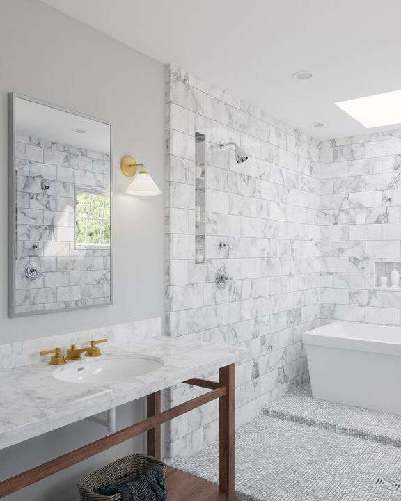 Halston 8-in 1 Light Damp-Rated Wall/Vanity Light