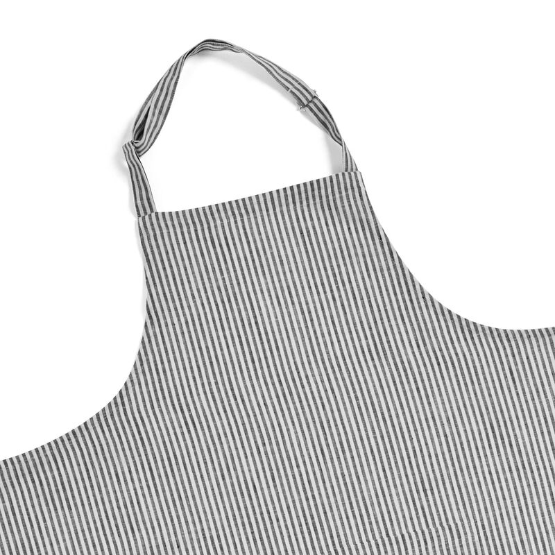 Solino Home 100% Pure Linen Apron - Linen Full Midi Apron image number 2