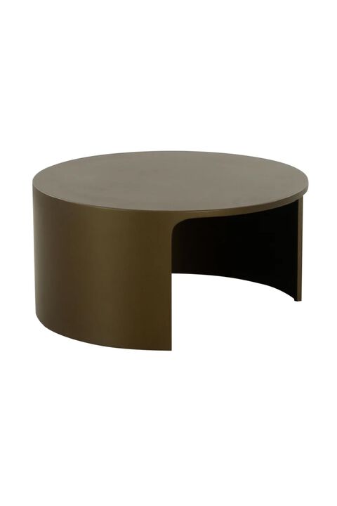 Olive Brown Round Coffee Table | OROA Modern Laura