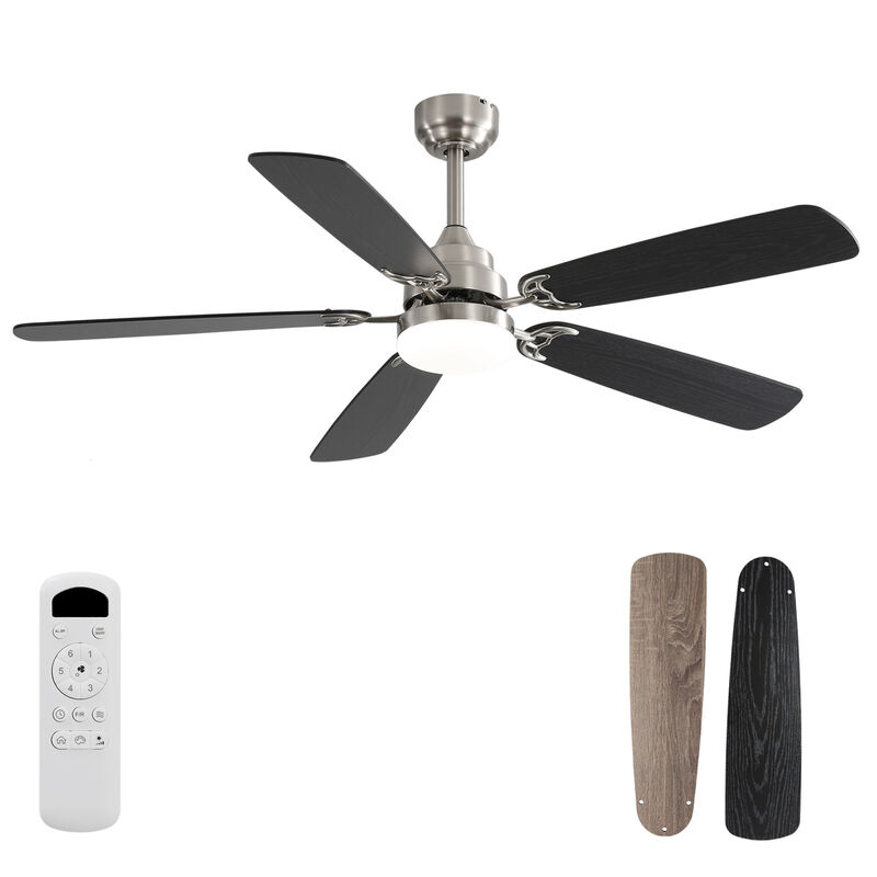 ELEMENT ACE Modern 52 Inch LED Ceiling Fan with Reversible DC Motor, Remote Control, Timer Function, and Adjustable Light image number 3