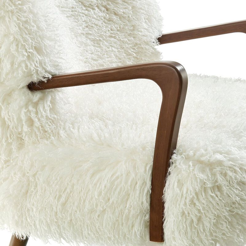 Zerra Faux Shearling Accent Armchair image number 6