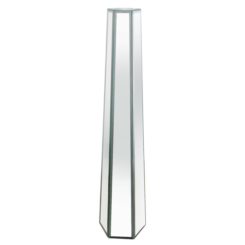 Large Vases Floor Standing Mirrored Luxury Tall Thin Vase Silver Glass Art Decor image number 0