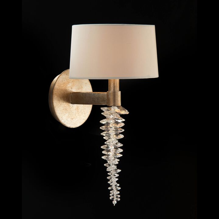 Cascading Crystal Waterfall One-Light Wall Sconce