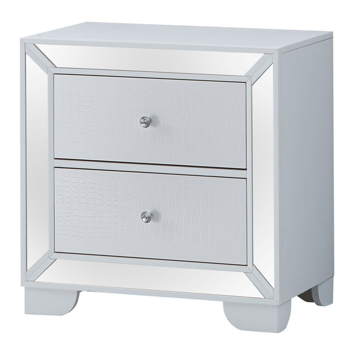 Hollywood Hills G8105-N Nightstand, Silver Champagne