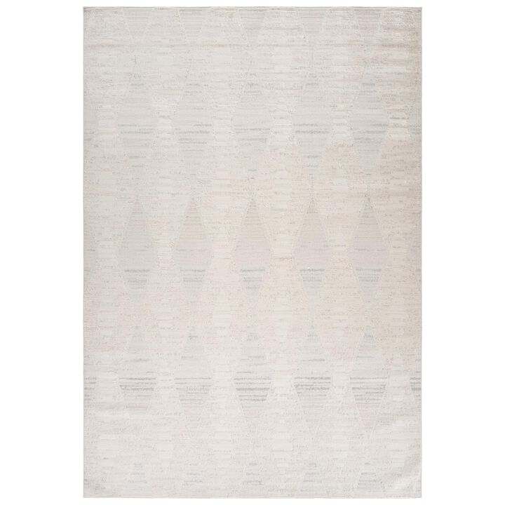 HomeRoots Geometric Distressed Area Rug