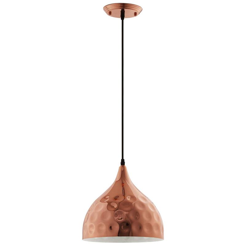 Modway Dimple Contemporary Modern Bell Shade 11" Hanging Ceiling Light Pendant Light Fixture In image number 0