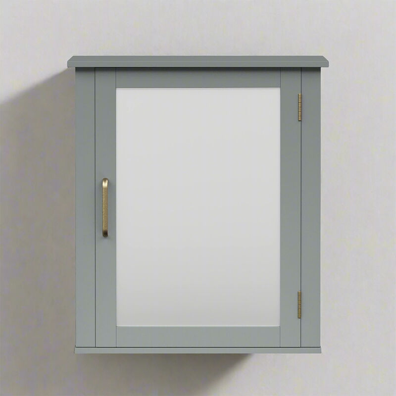 Mercer Removable Medicine Cabinet with Mirrored Door, Gray image number 6
