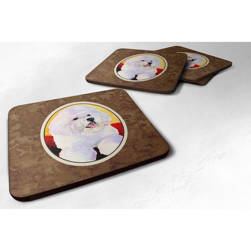 Caroline's Treasures SS8921FC Bichon Frise Foam Coasters (Set of 4), 3.5 H x 3.5 W, Multicolor image number 0