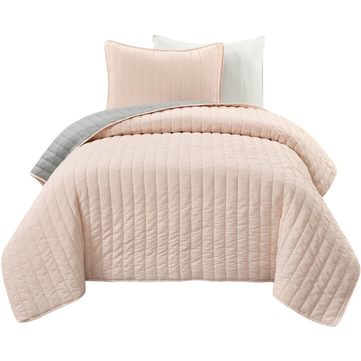 2-Piece Soft Lightweight Quilt Set – Reversible Pattern Bedding