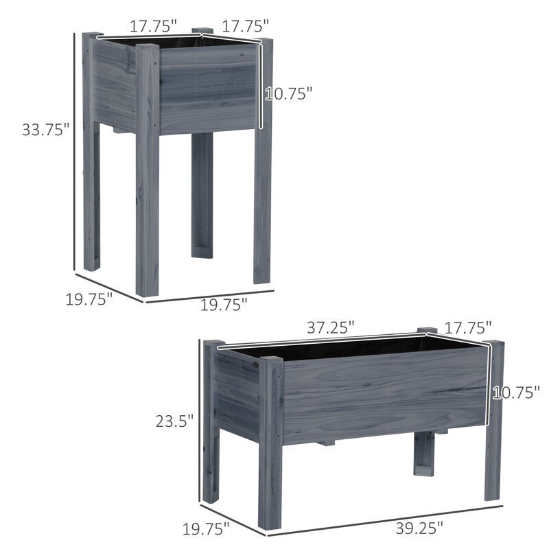Hivvago 3-Piece Raised Garden Bed Set with Liner image number 2