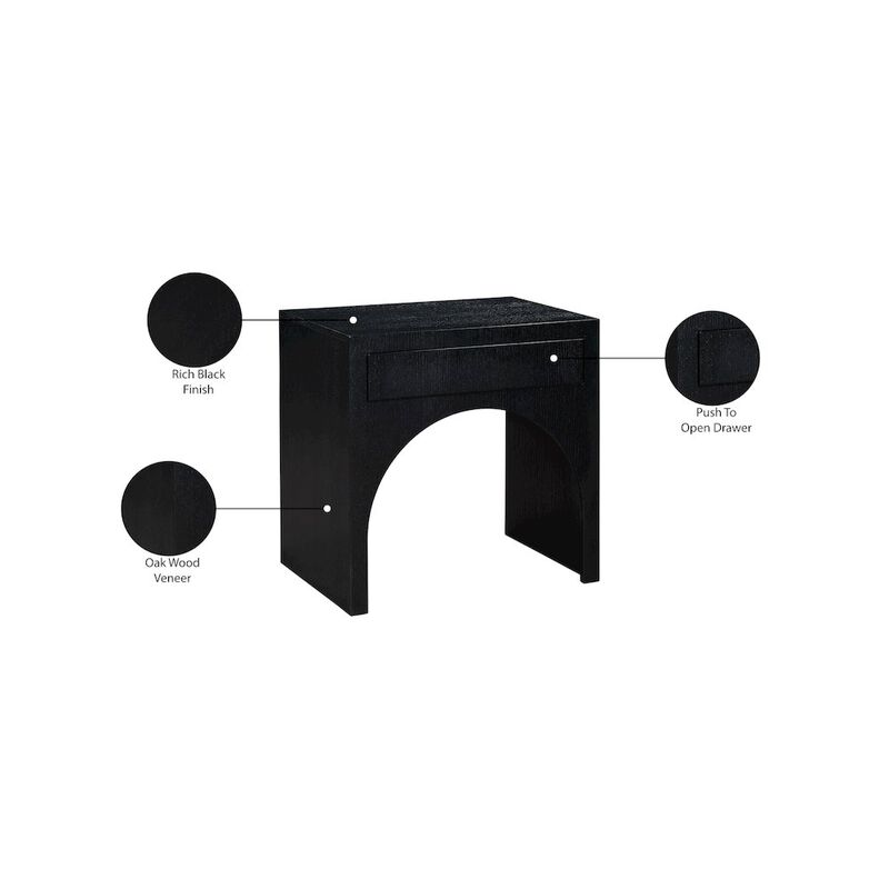 Meridian Furniture August Black Night Stand