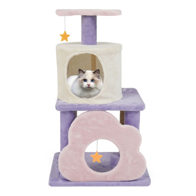 Modern 31.5" Multi-Level Cat Tree Tower for Kittens image number 4