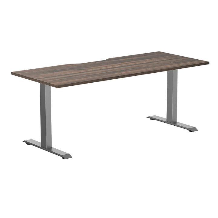 Desky Zero Scalloped Laminate Office Desk