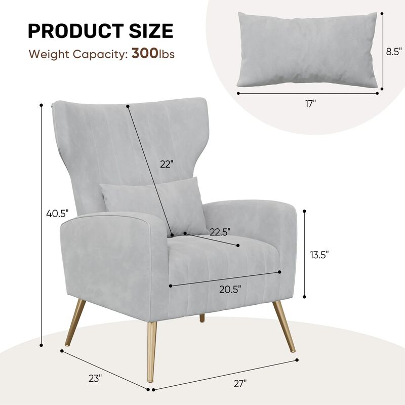 Modern Accent Chair Armchair for Living Room Bedroom Single Sofa Lounge Seating image number 6