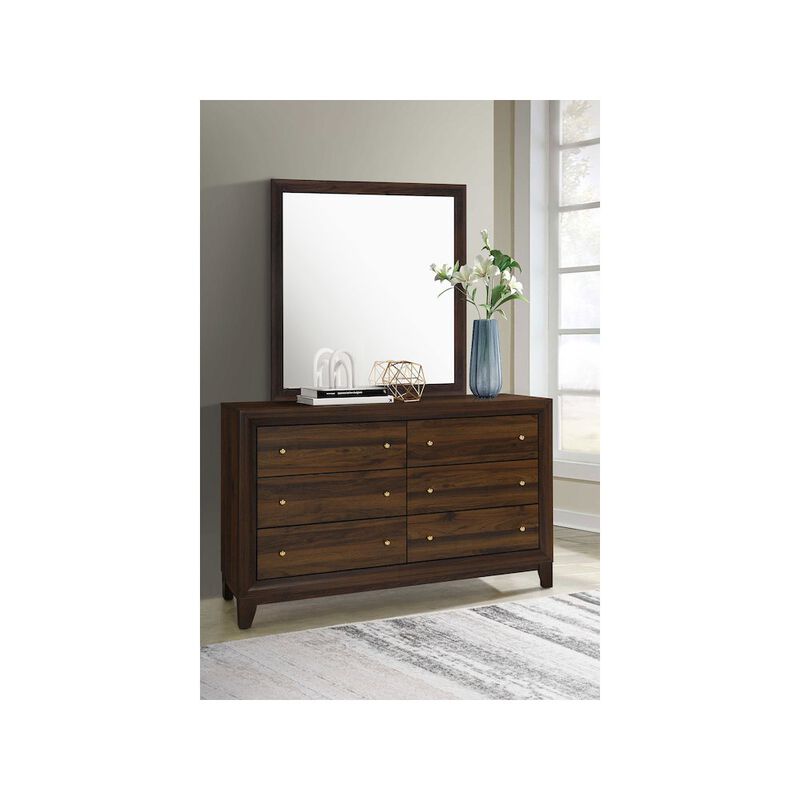 Coaster Co. of America Welsley 6-drawer Dresser and Mirror Walnut image number 5