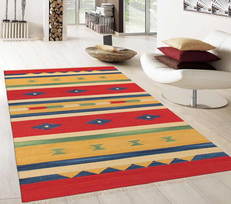 Pasargad Home Anatolian Hand-Woven Cotton Area Rug- 8' 0" X 10' 0" image number 3