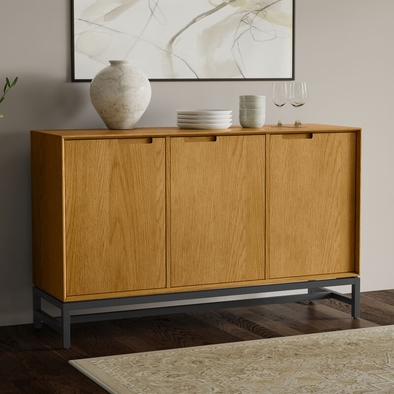 Simpli Home Banting Mid Century 3 Door Sideboard Buffet image number 1