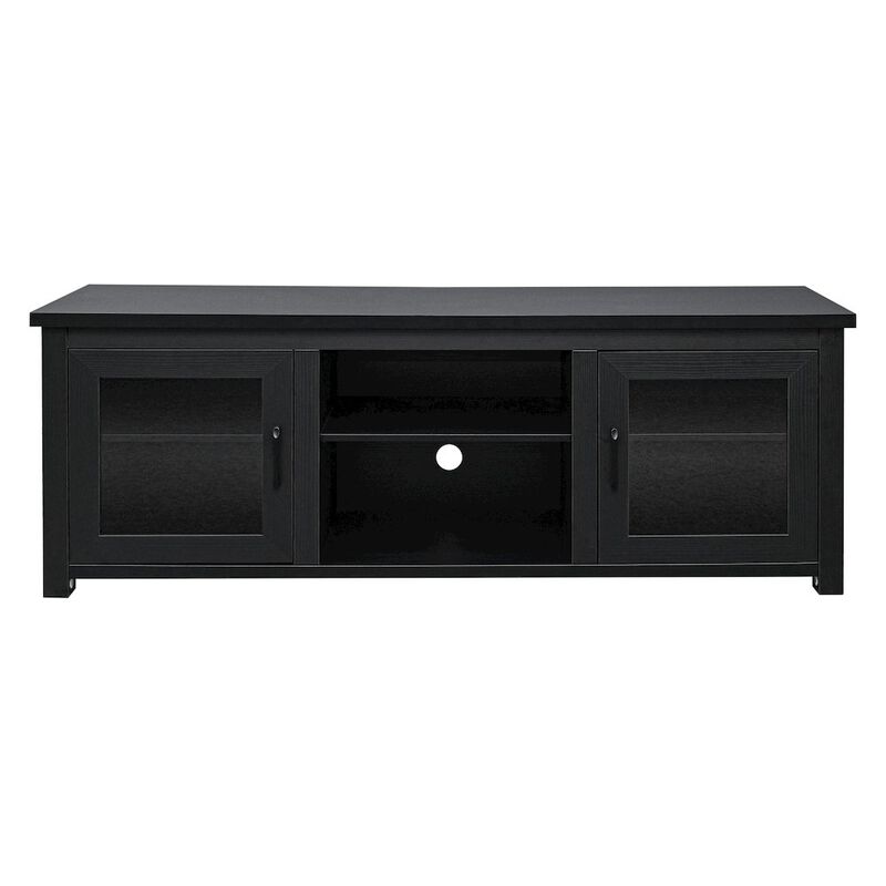 Flash Furniture 65" Entertainment Center with Storage Cabinets for up to 80" TV's, Black image number 4