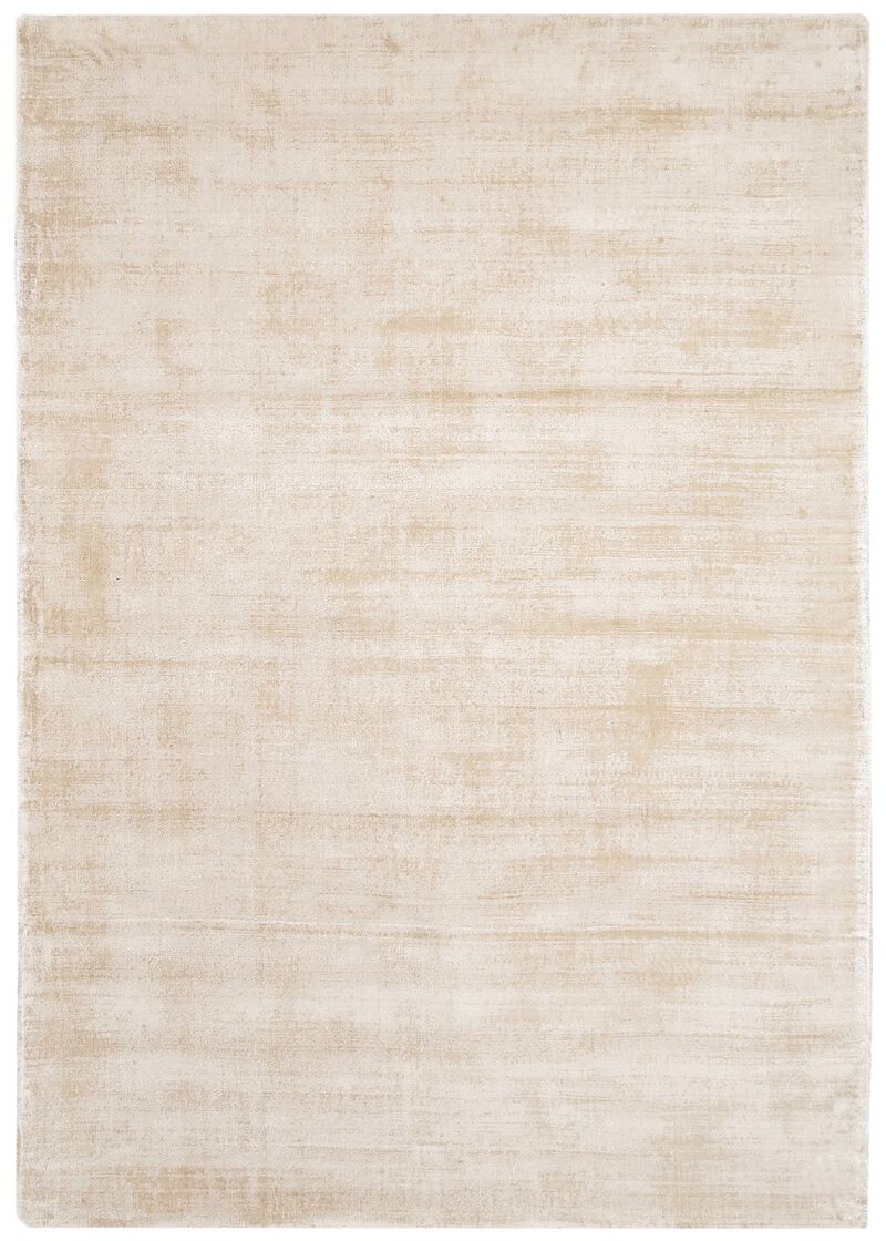 Claude Beige and Ivory Distressed Viscose Rug image number 1