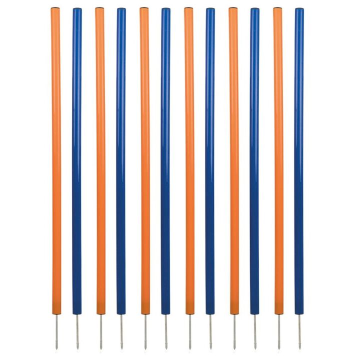 TRIXIE Dog Agility Slalom Set, 12 Piece Weaving Poles