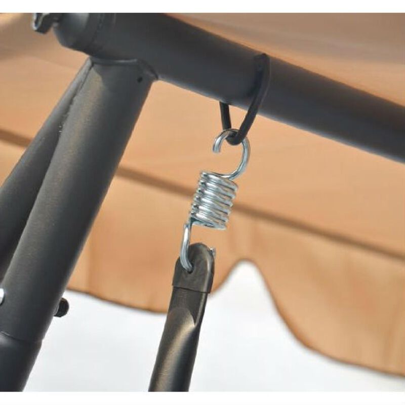 Hivvago Outdoor Canopy Swing Patio Porch Shade Deck Bed in Sand