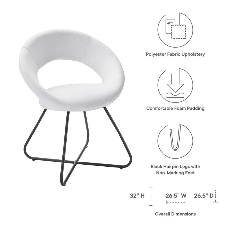 Nouvelle Upholstered Fabric Dining Chair Set of 2 image number 5