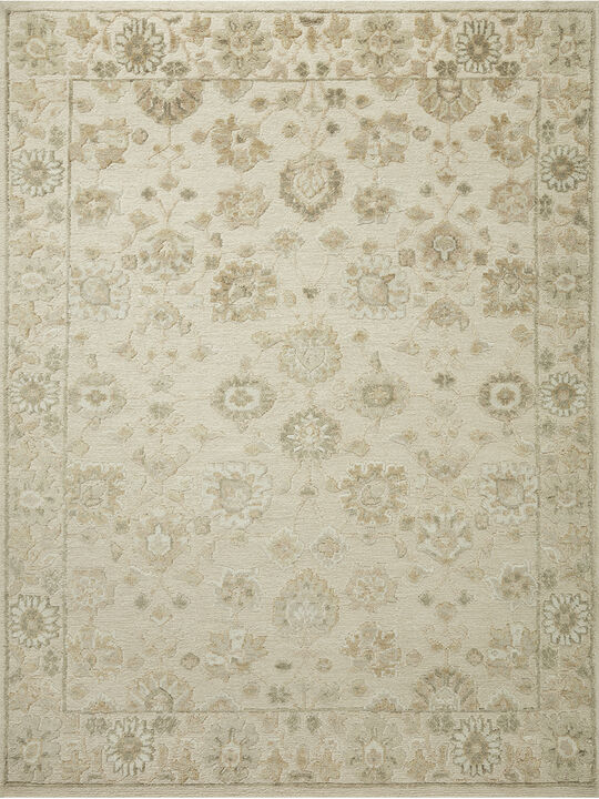Ingrid ING-02 Natural / Sage 7''9" x 9''9" Rug by Magnolia Home By Joanna Gaines