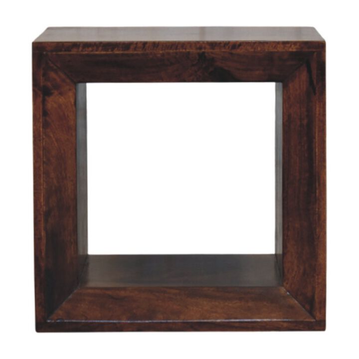 Artisan Furniture Solid Wood Solis Open California Walnut Side Table